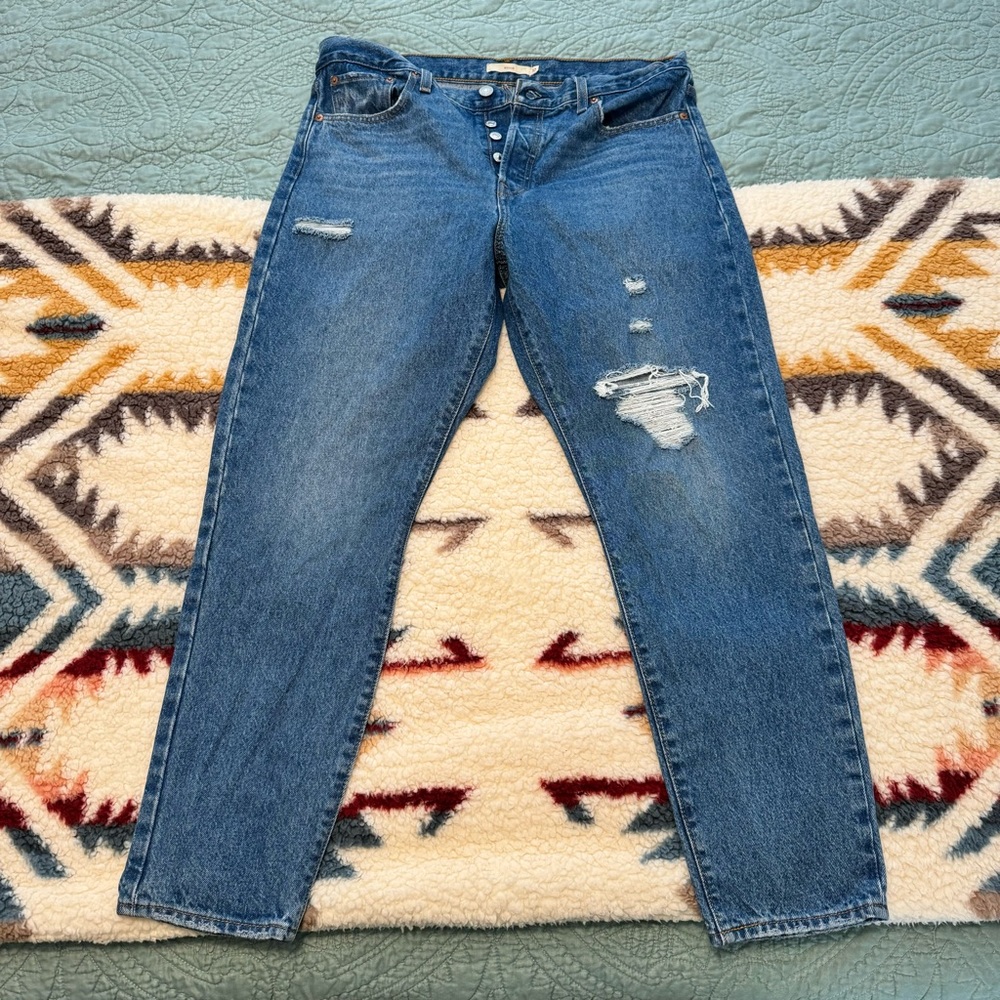 LEVIS Wedgie Jean Straight Mom Jean Skinny Blue